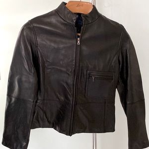Tahari medium leather jacket that hasn’t been worn since it was dry cleaned